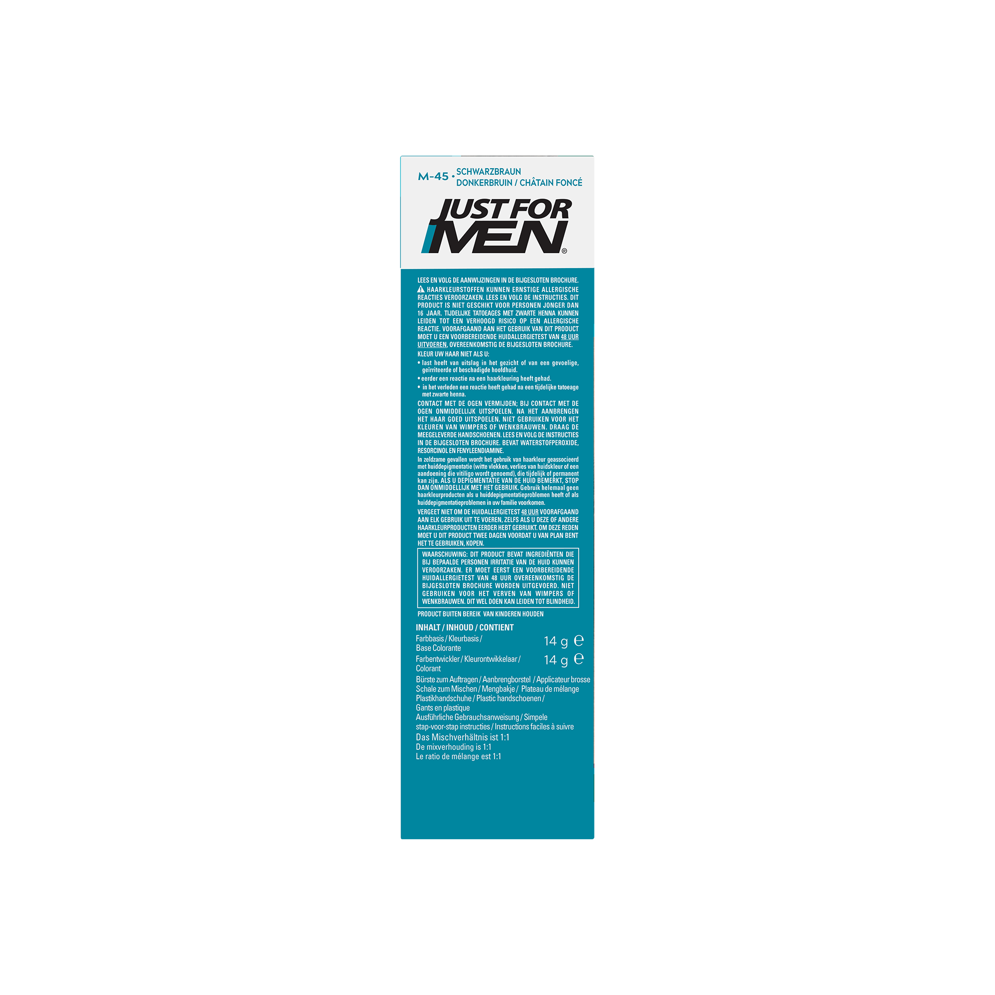 Just For Men Snor & baard donkerbruin M45 14.00 Gram
