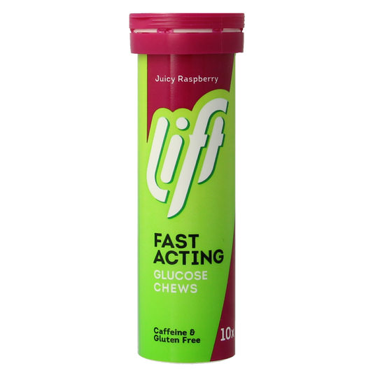 Lift LIFT GlucoTabs raspberry/framboos buisje  10.00 Tabletten