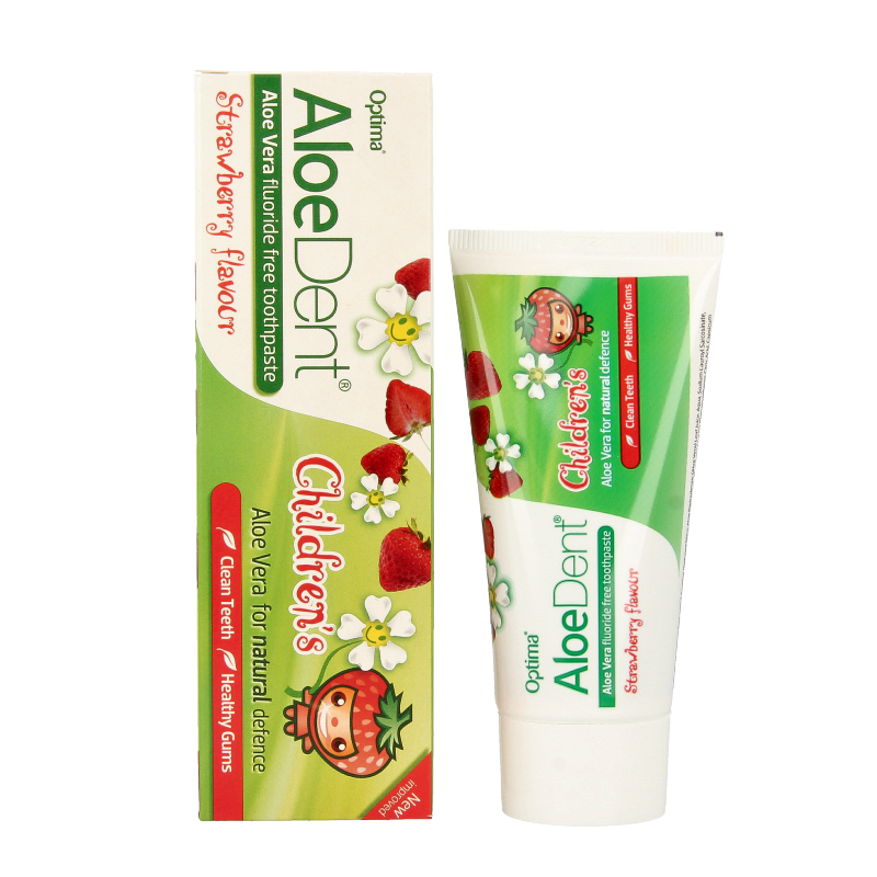 Aloe Dent Tandpasta aloe vera kinder fluor free 50 Milliliter