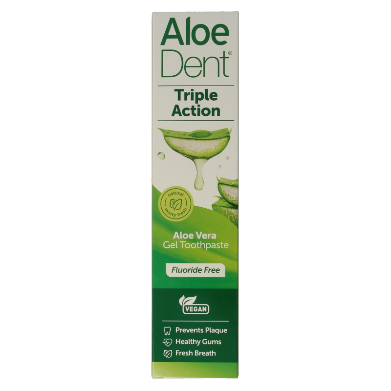 Optima Tandpasta aloe vera triple action fluor free 100 Milliliter