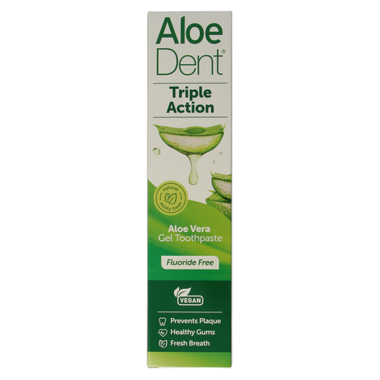 Optima Tandpasta aloe vera triple action fluor free 100.00 Milliliter