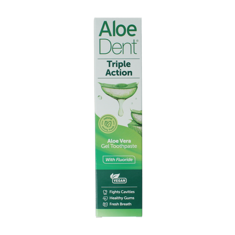 Aloe Dent Tandpasta aloe vera triple action with fluor 100 Milliliter