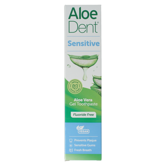 Aloe Dent Tandpasta aloe vera sensitive fluor free 100.00 Milliliter