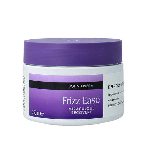 John Frieda Miraculous Recovery deep conditioner in a 250ml bottle, designed for hair care and recovery.