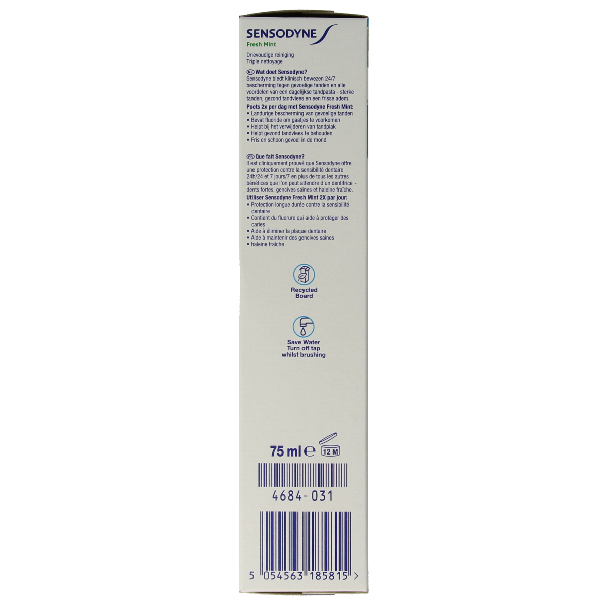 Sensodyne Tandpasta fresh mint 75.00 Milliliter