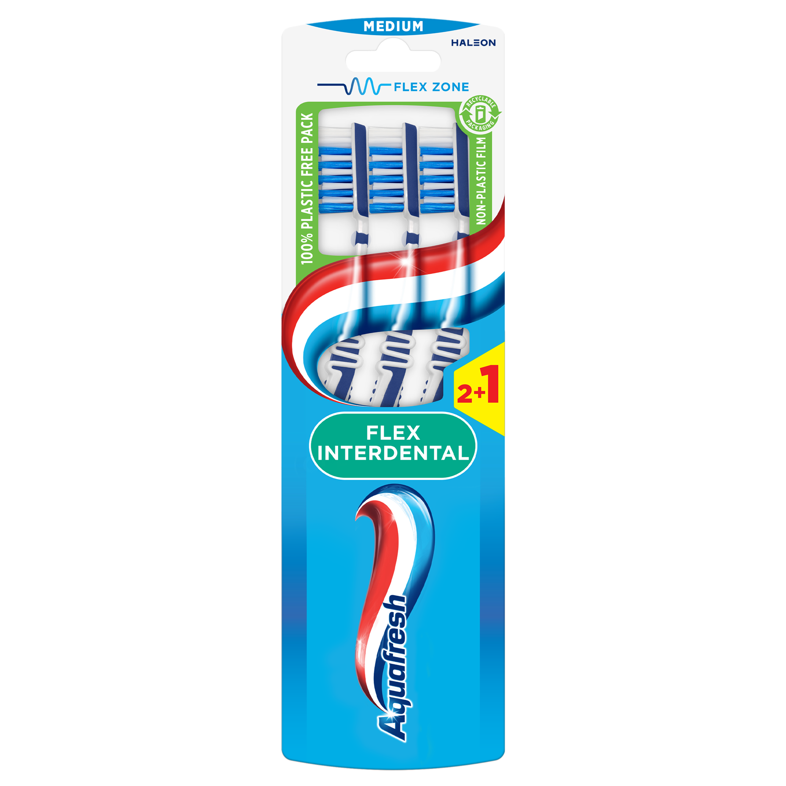 Aquafresh Tandenborstel flex interdental medium 3 Stuks