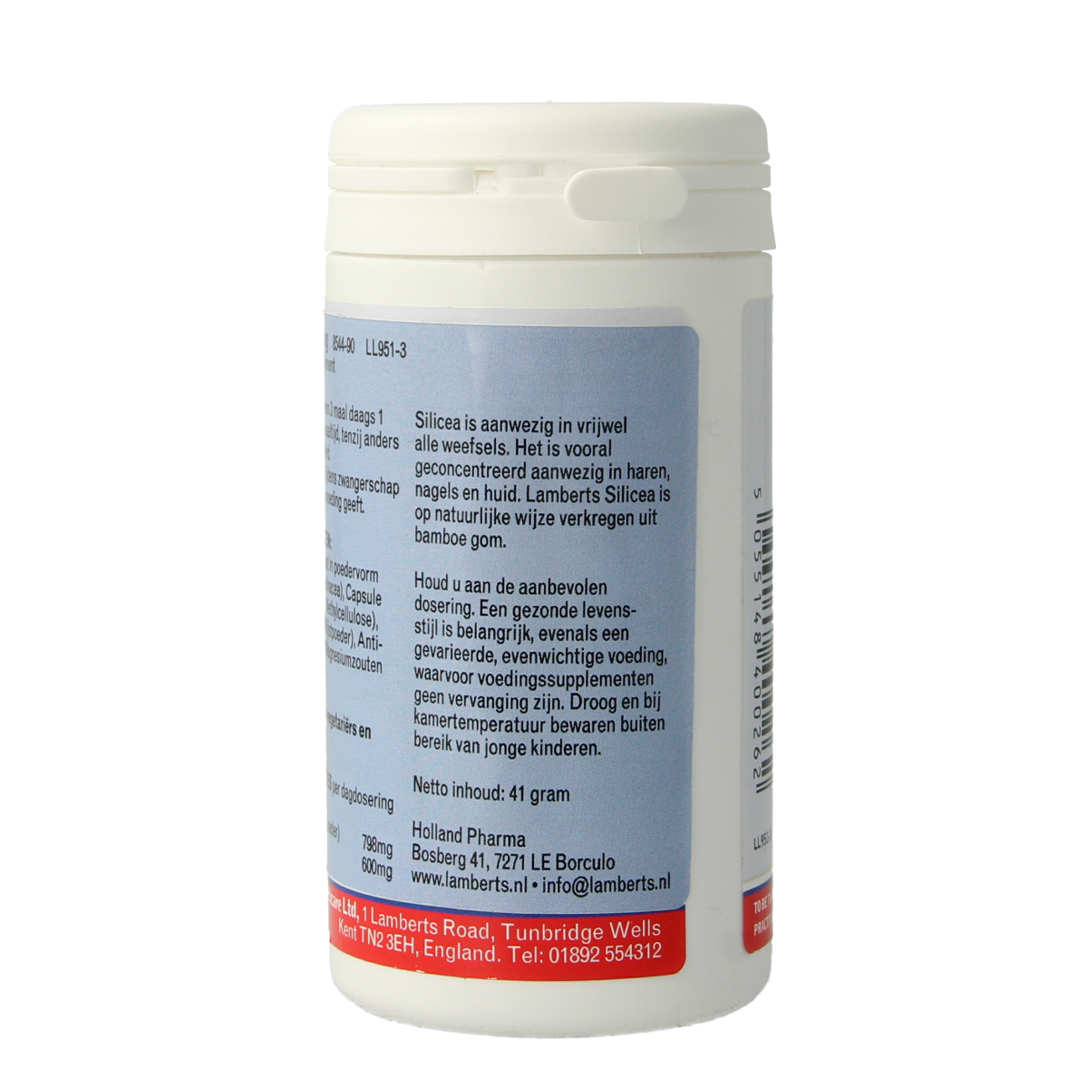 Lamberts Kiezelzuur uit bamboe (silica 200mg) 90.00 Vegetarische capsules