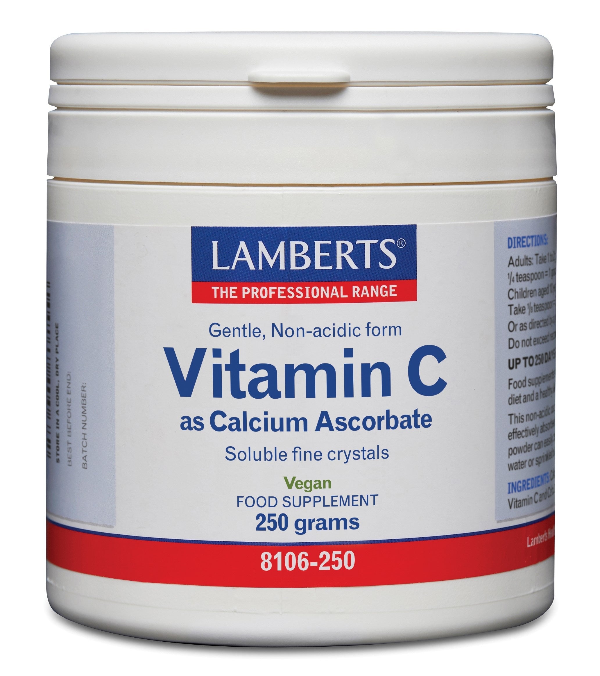 Lamberts Vitamine C calcium ascorbaat 250.00 Gram
