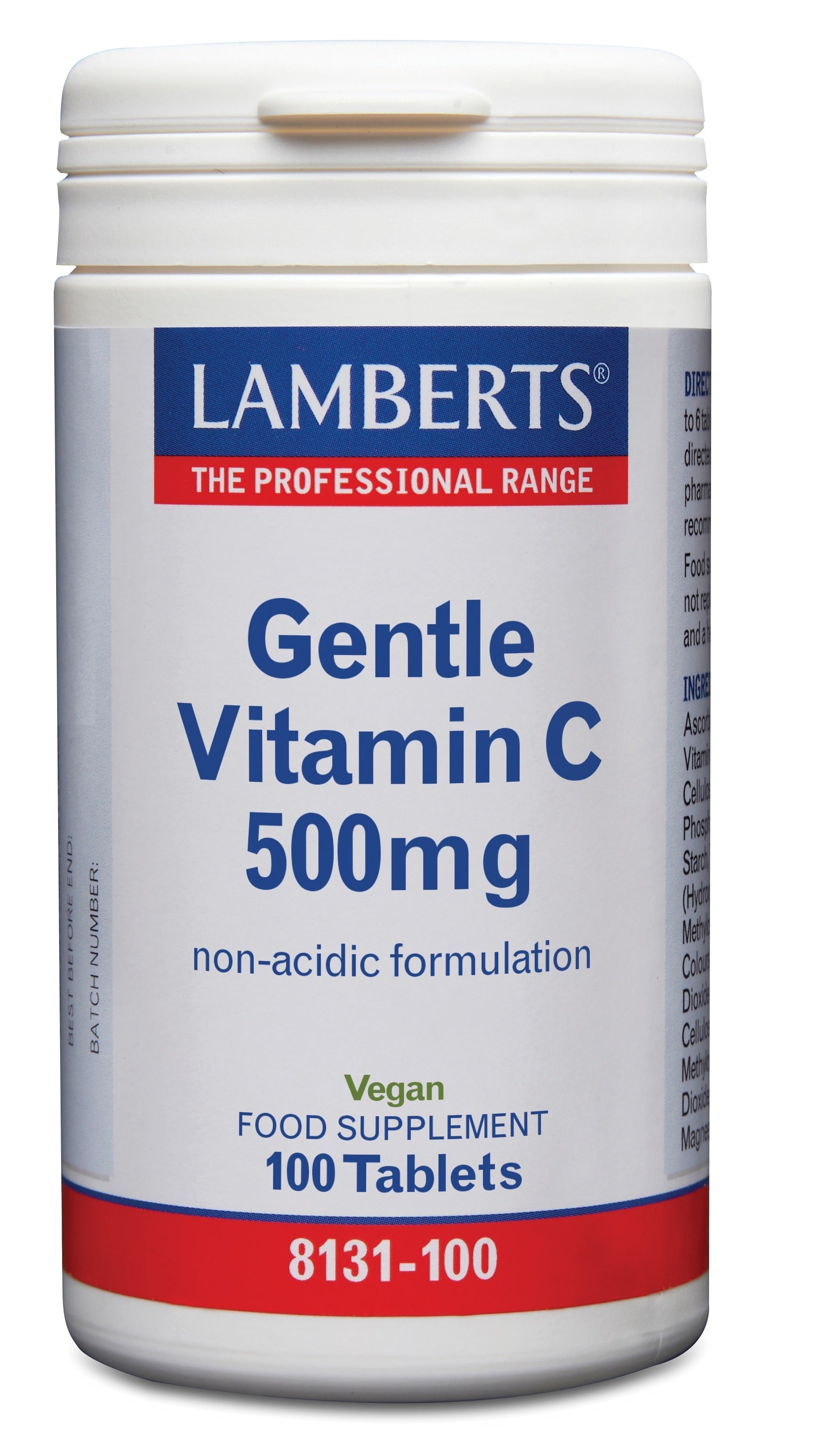 Lamberts Vitamine C 500 gentle (calciumascorbaat) 100.00 Tabletten