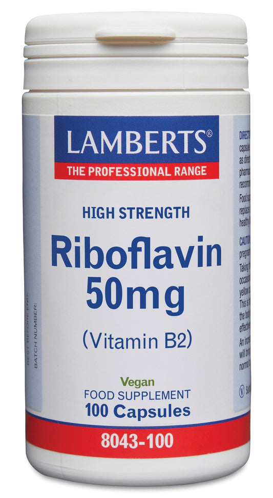 Lamberts Riboflavine 50mg (Vitamine B2) 100.00 Vegetarische capsules