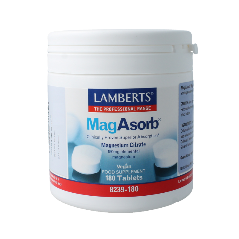Lamberts MagAsorb (magnesium citraat) 150mg 180 Tabletten