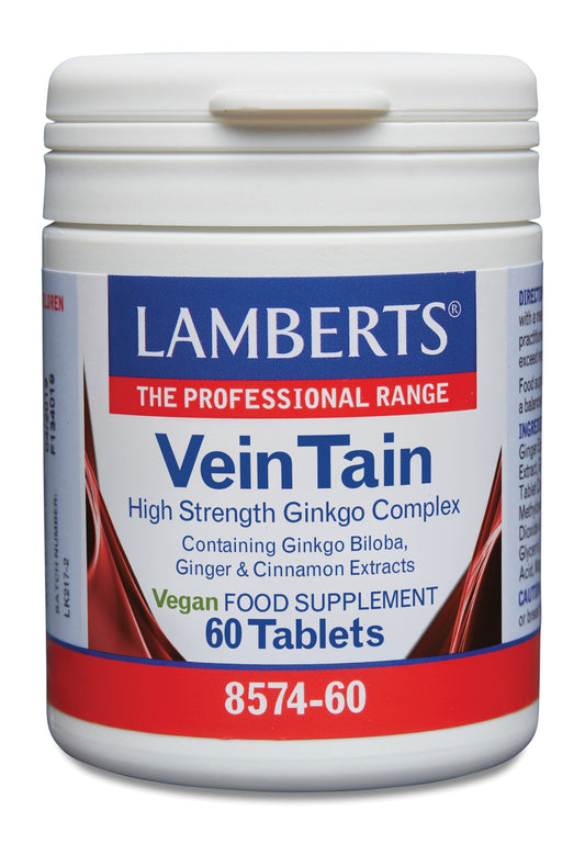 Lamberts Veintain herbal supplement with ginkgo and cinnamon tablets, 60 count, natural herbal remedy.