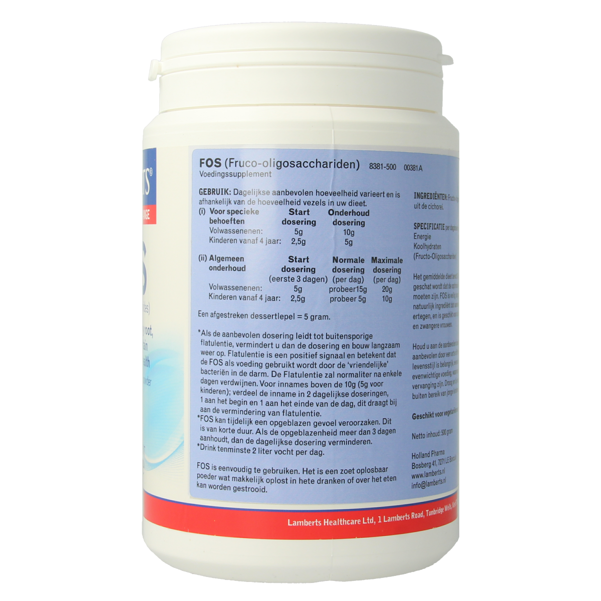 Lamberts FOS (voorheen Eliminex) 500.00 Gram
