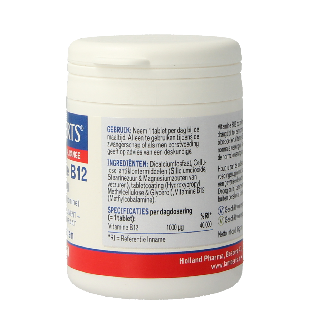 Lamberts Vitamine B12 methylcobalamine 1000mcg 60.00 Tabletten