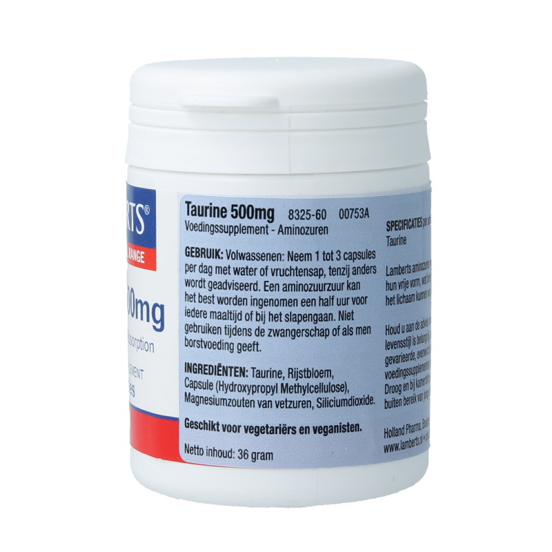 Lamberts Taurine 500mg 60 Vegetarische capsules