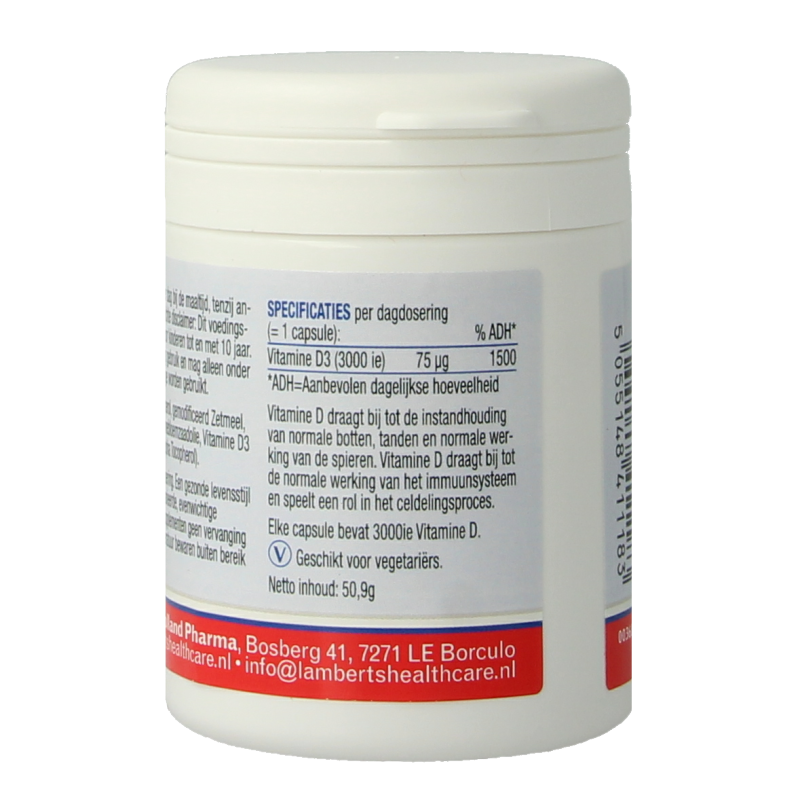 Lamberts Vitamine D3 3000IE/75mcg 120 Capsules