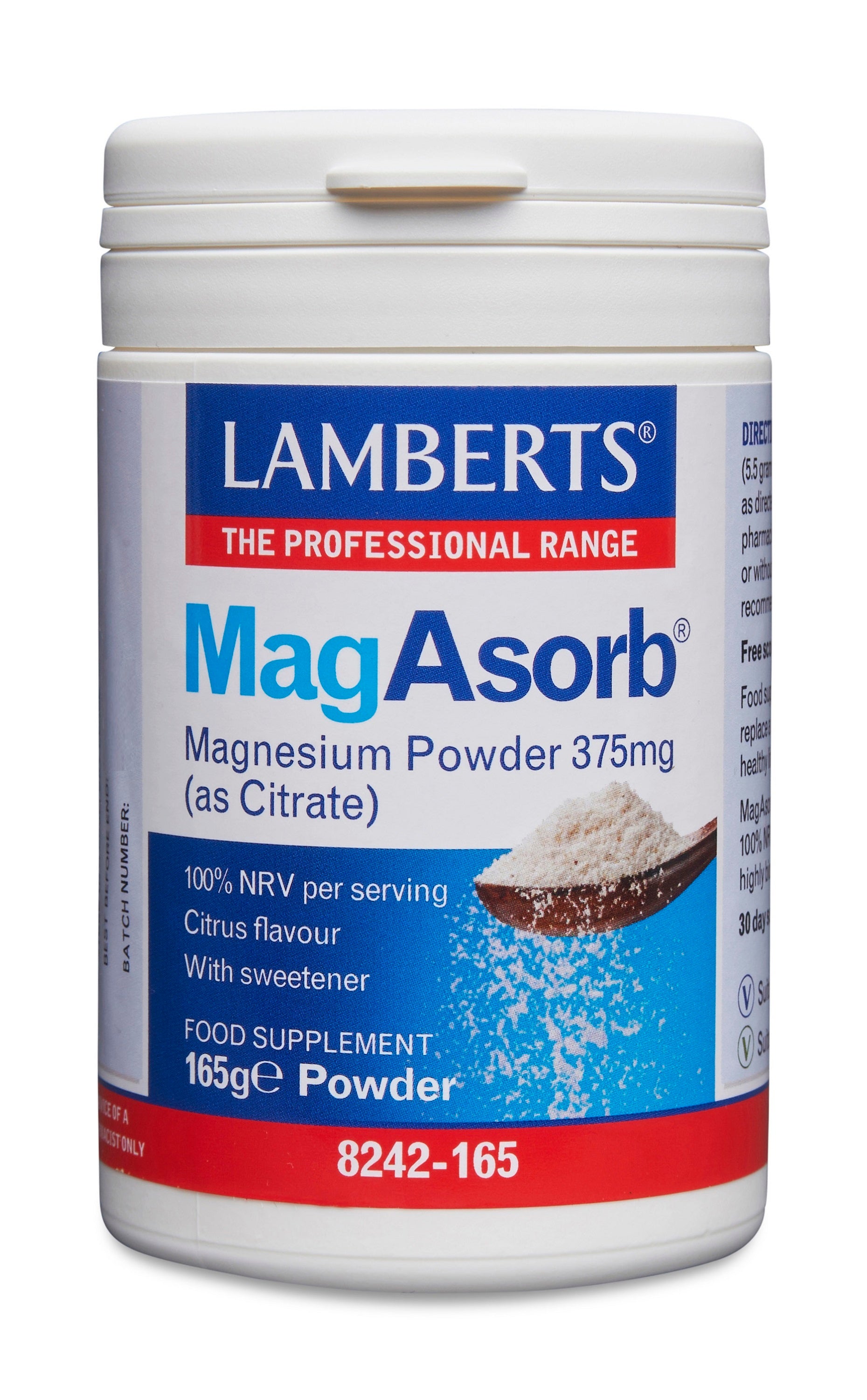 Lamberts MagAsorb (magnesiumcitraat) 375mg poeder 165.00 Gram