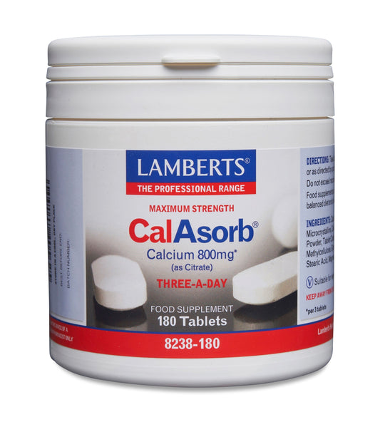 Lamberts CalAsorb (calcium citraat) & Vitamine D3 180 Tabletten
