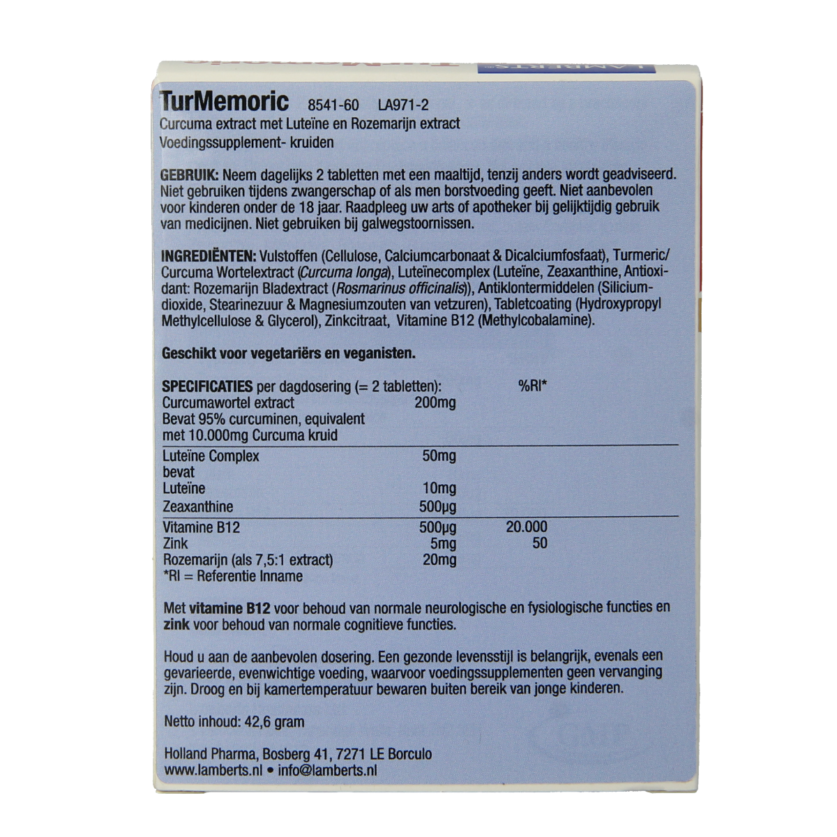 Lamberts Turmemoric 60.00 Tabletten