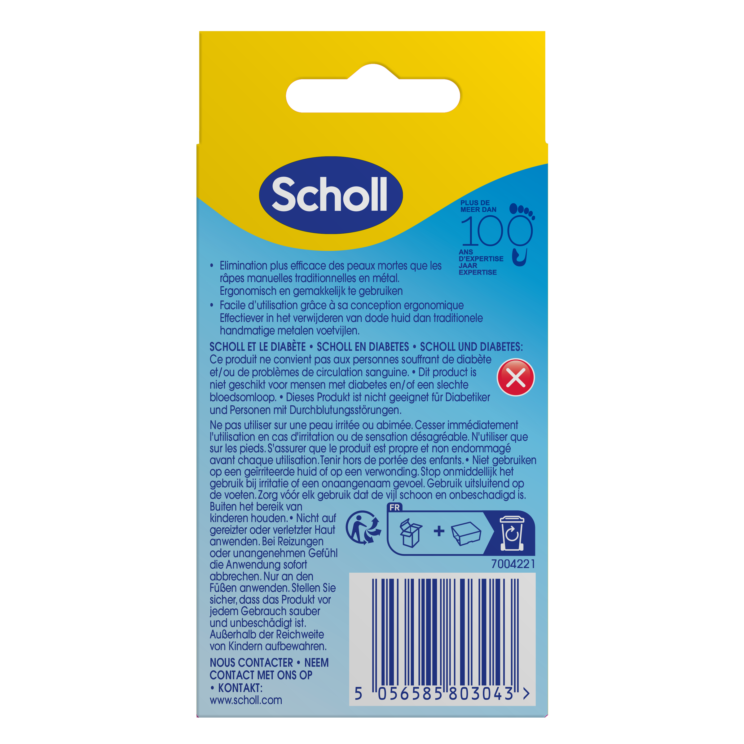 Scholl Voetvijl nano glas 1.00 Stuks