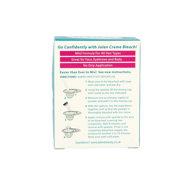 Jolen Ontkleuringscreme creme bleach mild aloe vera  30 Milliliter