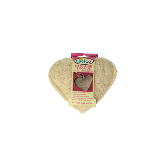 Loofco Douche en bad spons hartje bio 1.00 Stuks