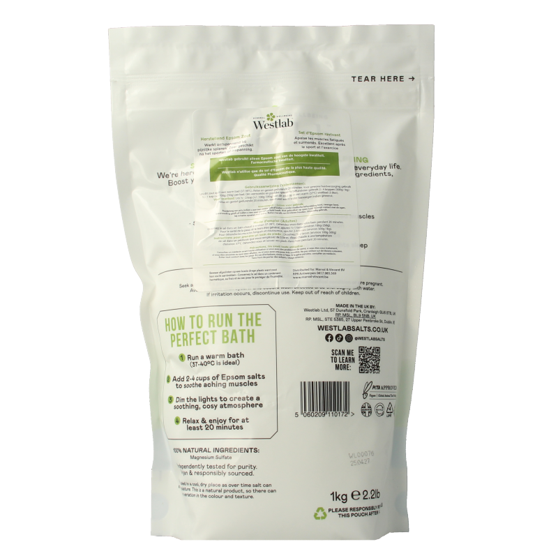 Westlab Badzout Epsom herstellend 1 Kilogram