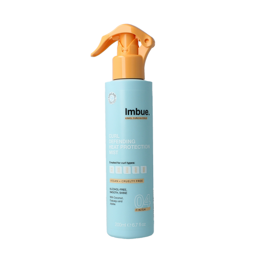 Imbue Curl defending heat protection mist bottle, 200ml, Haarverzorging product for protecting curls from heat damage.