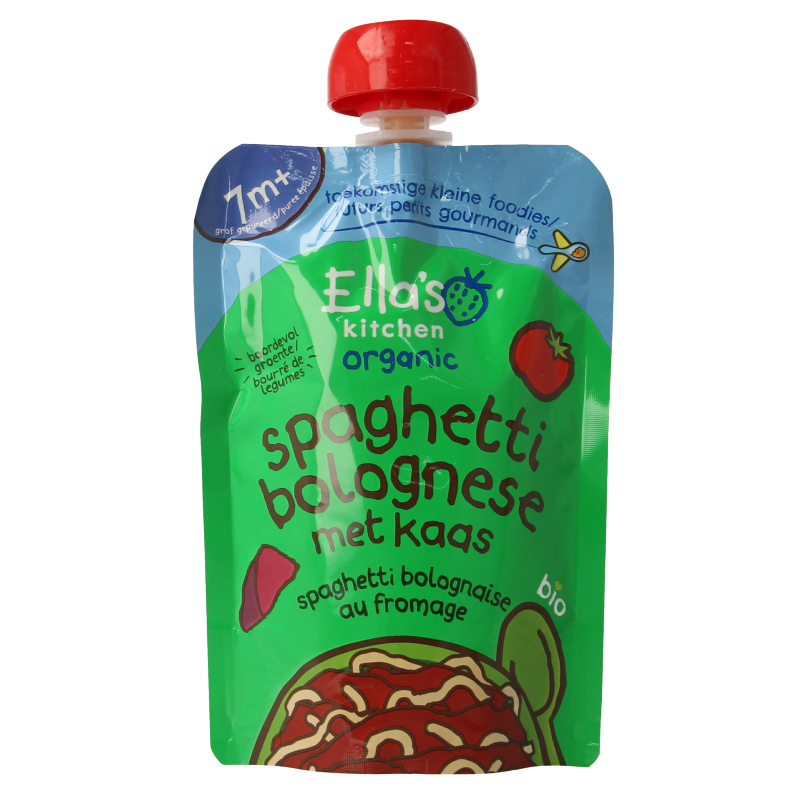 Ella's Kitchen Spaghetti bolognese met kaas 7+ maanden bio 130 Gram