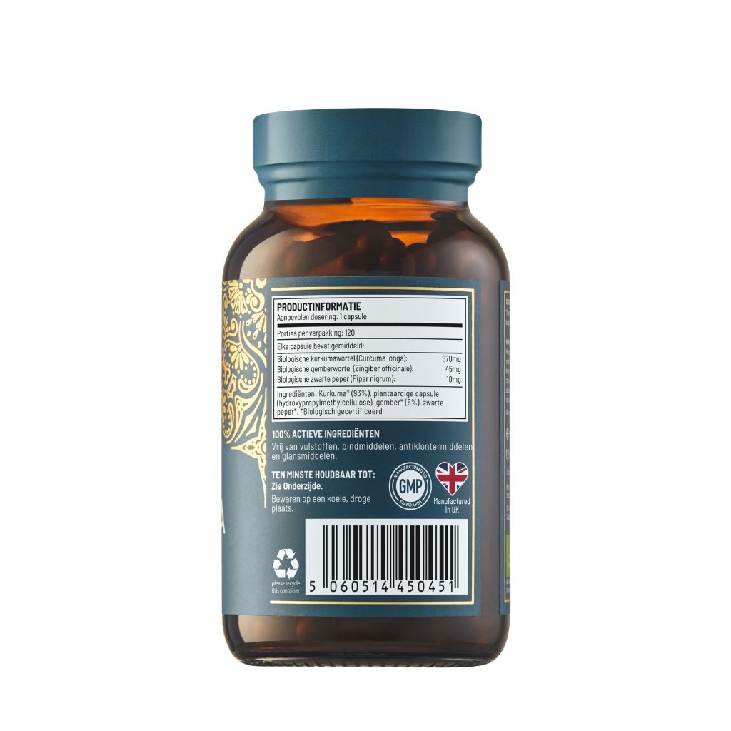 Ayurvediq Biologische Kurkuma 120.00 Capsules