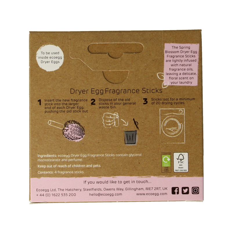 Eco Egg Dryer egg refill - spring blossom 4 Stuks