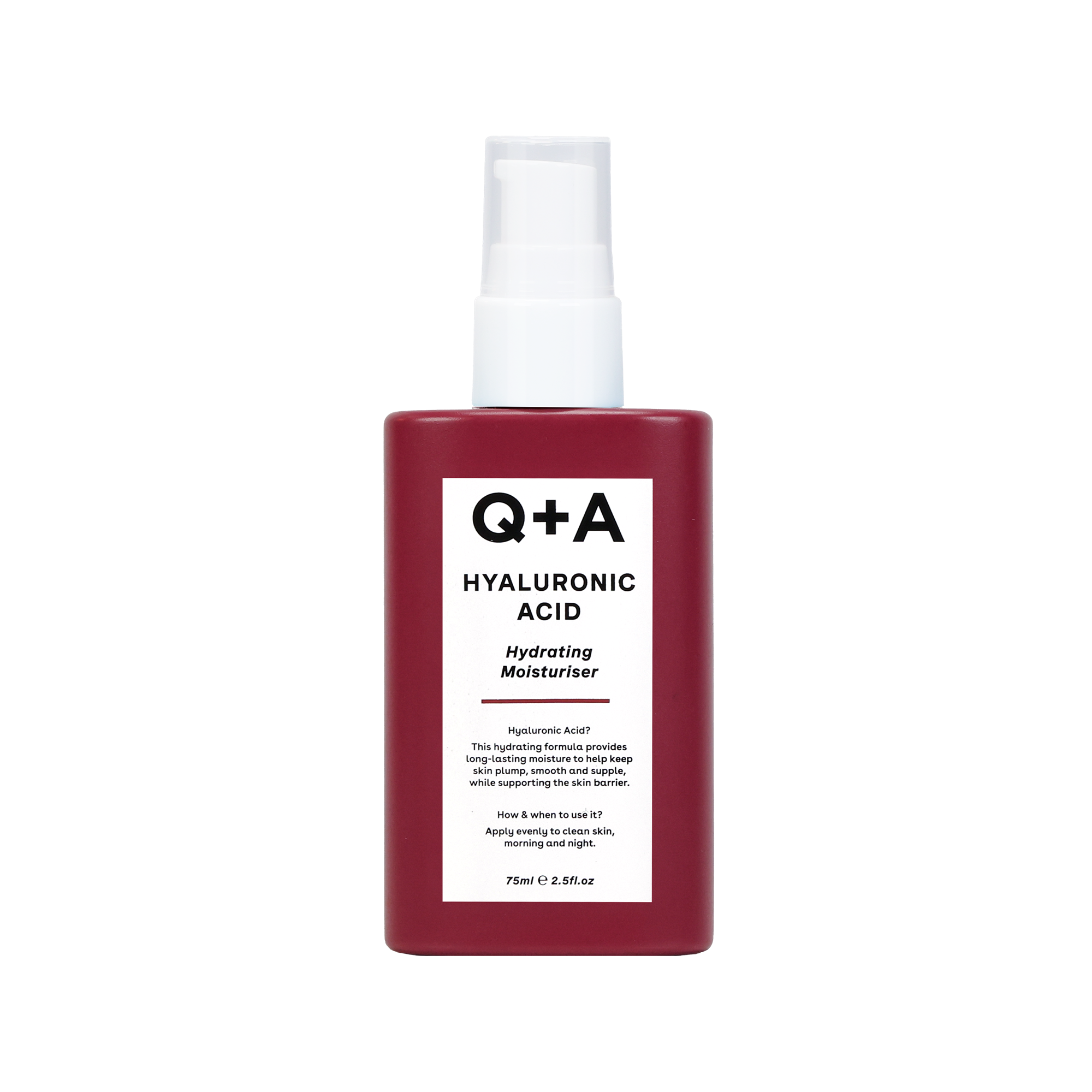 Q+A Hyaluronic Acid Moisturiser 75.00 Milliliter