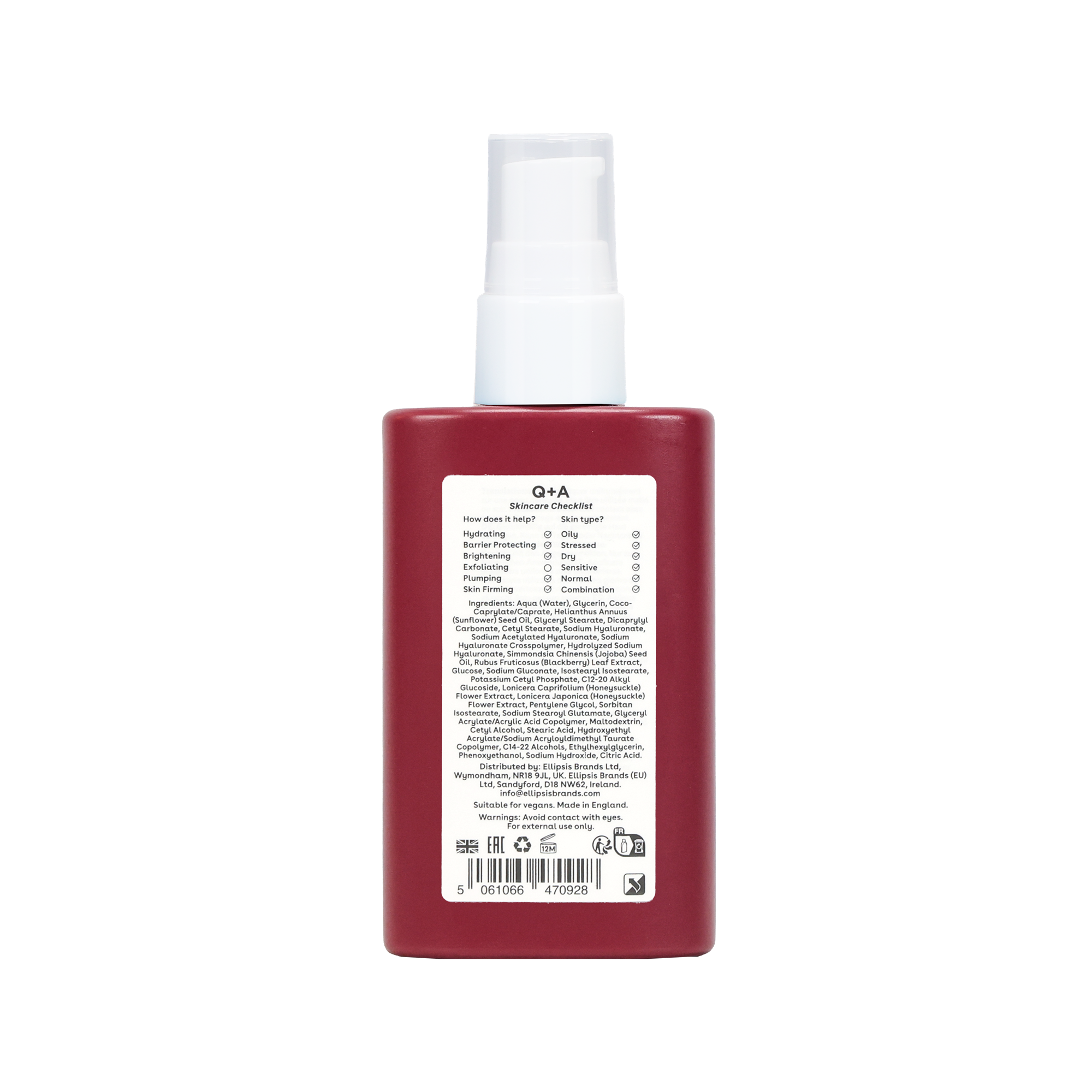 Q+A Hyaluronic Acid Moisturiser 75.00 Milliliter