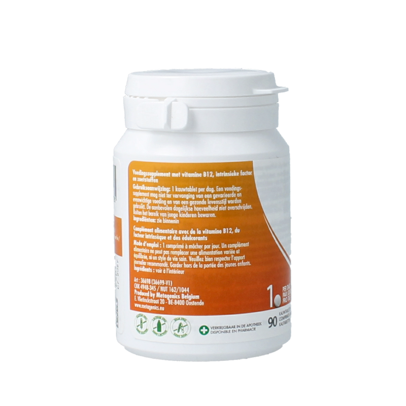 Barinutrics Vitamine B12 I.F. framboos 90 Kauwtabletten