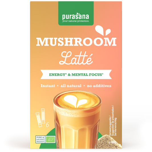 Purasana Instant mushroom latte 6x10g bio 60.00 Gram