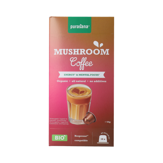 Purasana Purasana Instant Mushroom Koffie Capsules BIO 16.00 Capsules