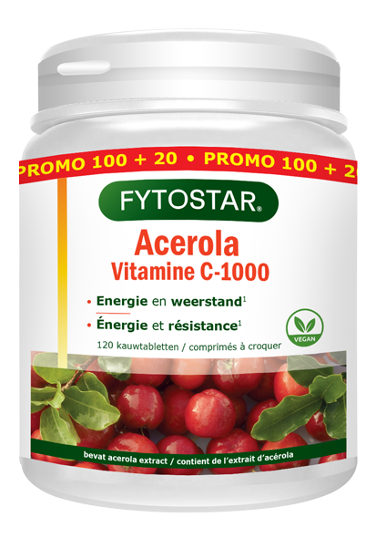 Fytostar Acerola vitamine C 1000 120 Kauwtabletten