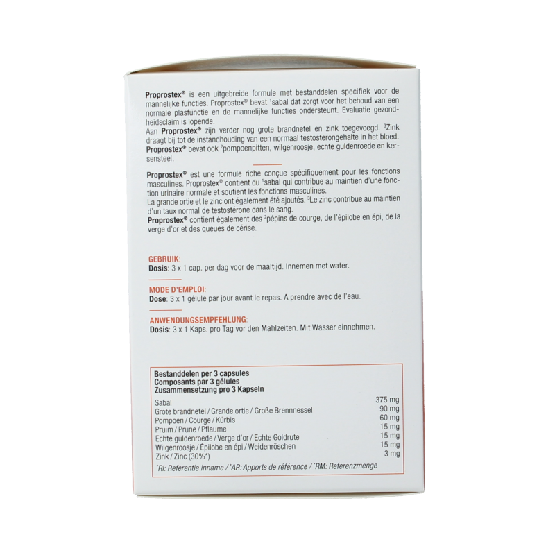 Fytostar Proprostex 180 capsules, herbal supplement in a bottle, showing the product packaging and capsules.