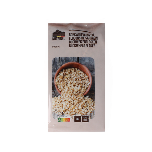 Nutribel Boekweitvlokken glutenvrij bio 500.00 Gram