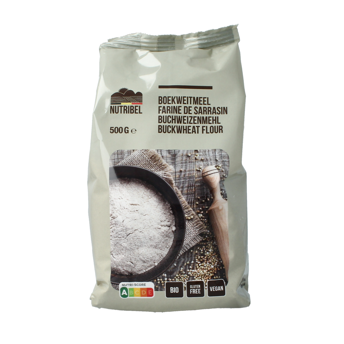 Nutribel Boekweitmeel glutenvrij bio 500.00 Gram