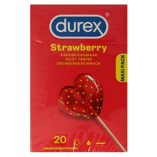 Durex Condooms sexy strawberry 20.00 Stuks