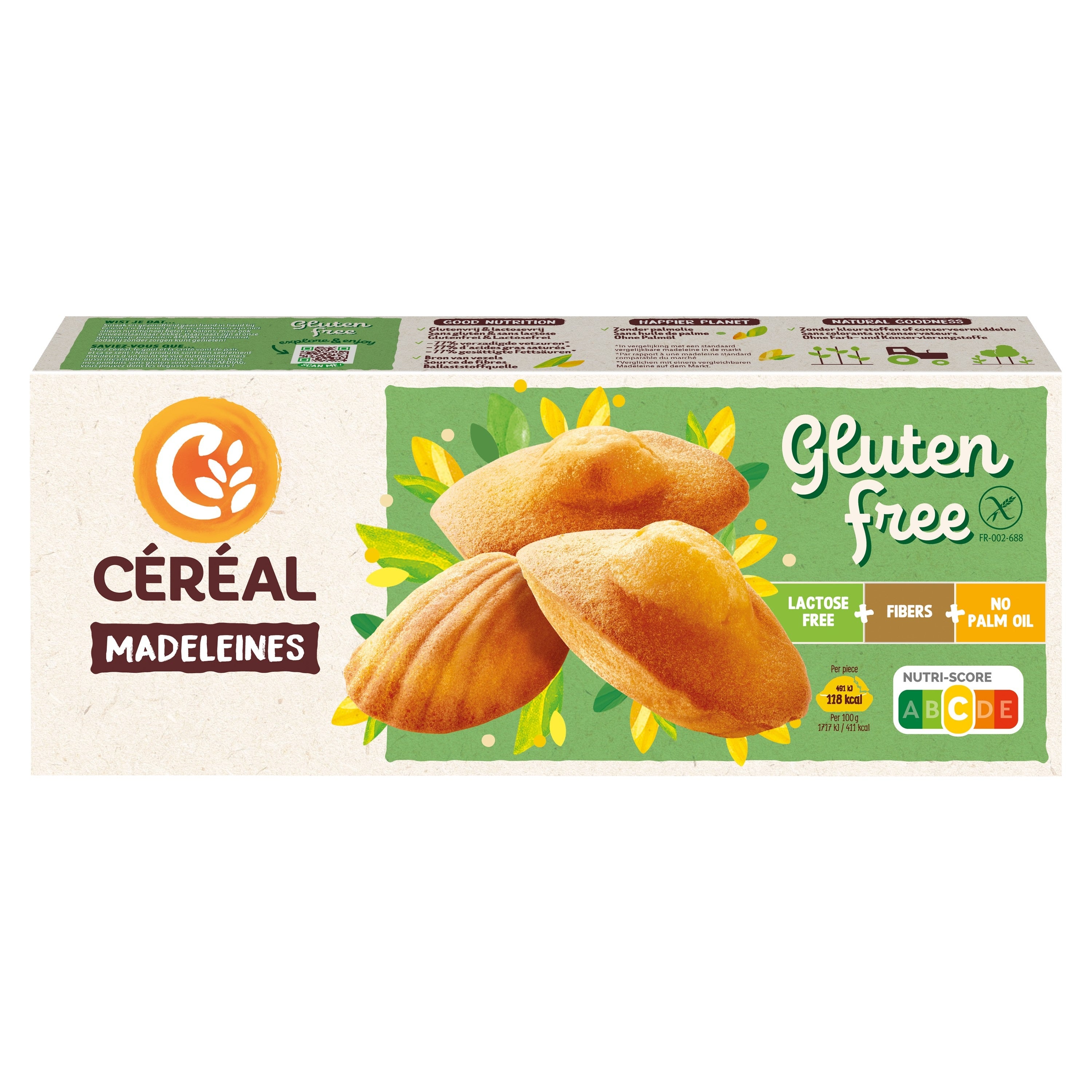Cereal Madeleine glutenvrij 180.00 Gram