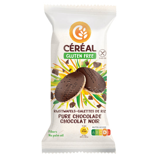 Cereal Rijstwafel met pure chocolate glutenvrij 130.00 Gram