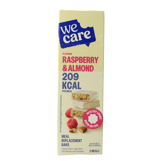 WeCare Meal replacement bars raspberry & almond 116.00 Gram