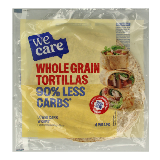 WeCare Lower kcal/carb whole grain tortillas 160 Gram