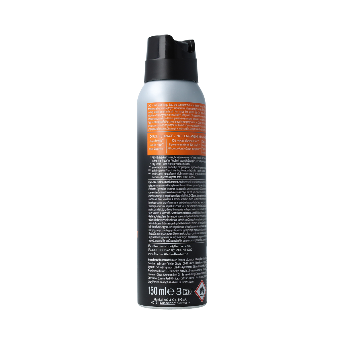FA Deodorant spray men sport energy boost 150.00 Milliliter