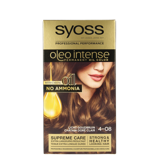 Syoss Color Oleo Intense 4-08 licht goudbruin haarverf  1.00 Set