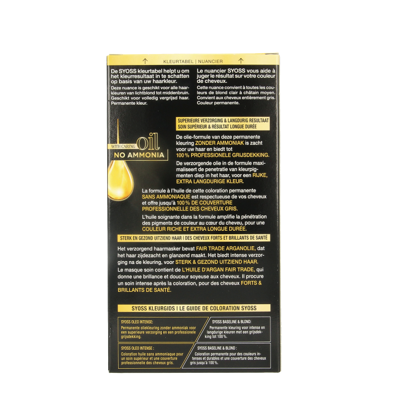 Syoss Color Oleo Intense 4-08 licht goudbruin haarverf  1 Set