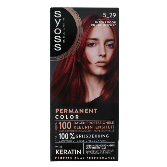 Syoss Permanent color 5-29 intens rood 1.00 Set