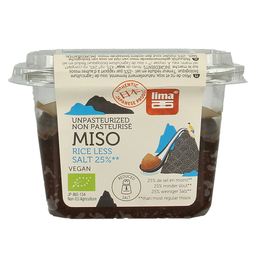 Lima Brown rice ongepasteuriseerd 25% minder zout bio 300.00 Gram